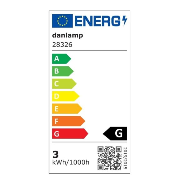 2,5 Watt lille rørformet LED glødepære varm gul - Image 3