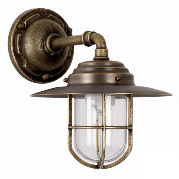 Skibslampe Tours i bronze og kobber