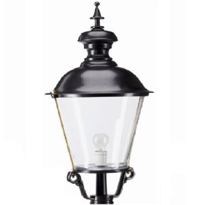 K1 rund lampe med pulverlakeret top