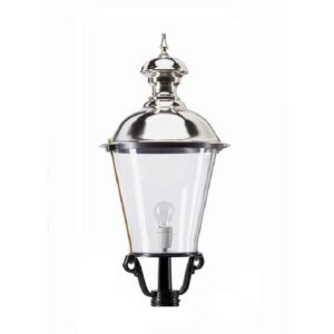 K2a rund lampe med forkromet top