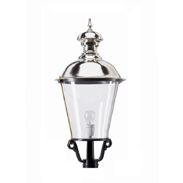 K2a rund lampe med forkromet top