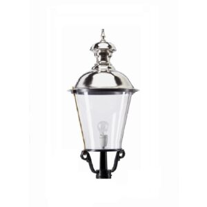 K3a rund lampe med forkromet top