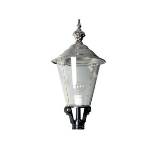 K3b rund lampe med forkromet top