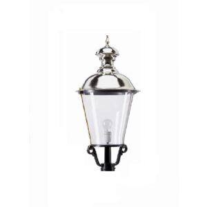 K4 rund lampe med forkromet top