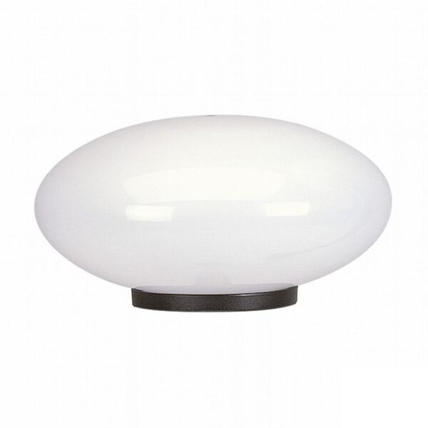 Elipse kuppel 40 cm hvidt glas