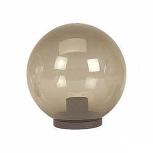 Rund kuppel 30 cm røgfarvet glas