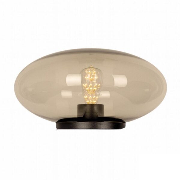Elipse kuppel 40 cm røgfarvet glas