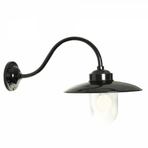 Solingen staldlampe i blank sort