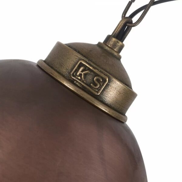 Hængelampe II i kæde i kobber og bronze - Image 2