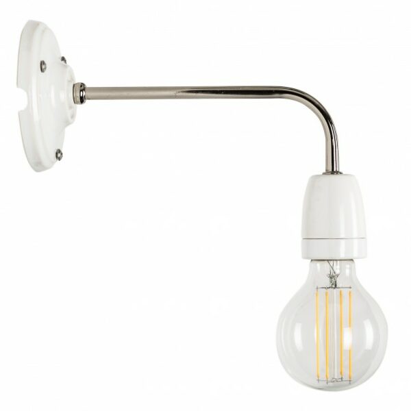 Nathalie retro porcelænslampe offwhite