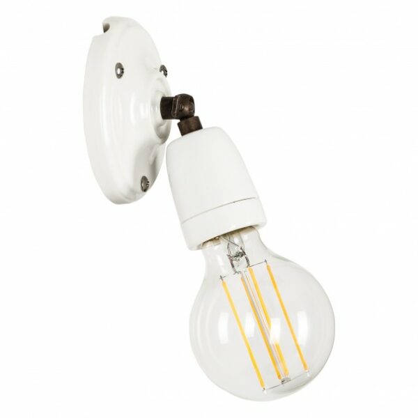 Esther retro porcelænslampe offwhite