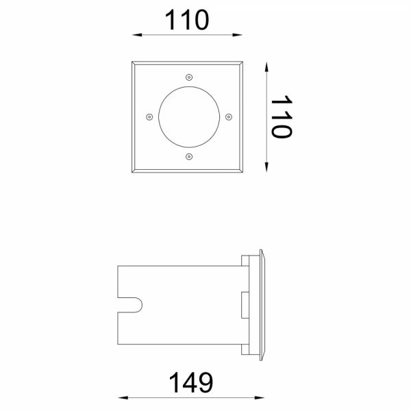 10,5 cm uplight rund til nedgravning - Image 10
