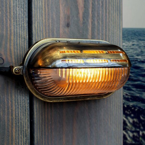 Skibslampe Golf maritim i bronze - Image 2