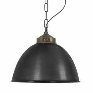 Hængelampe II i kæde i aluminium og bronze