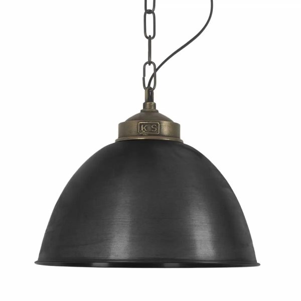 Hængelampe II i kæde i aluminium og bronze