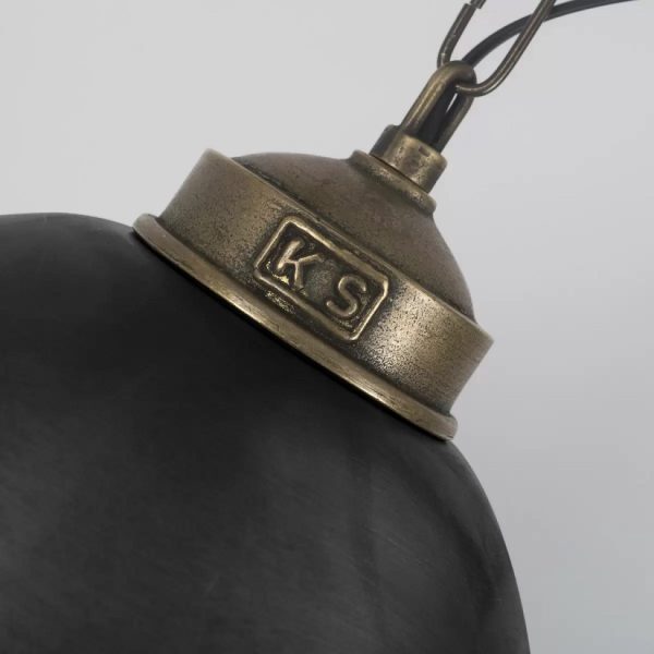 Hængelampe II i kæde i aluminium og bronze - Image 2