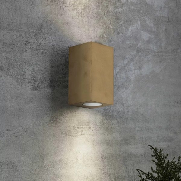 Levi firkantet uplight/downlight i messing - Image 2