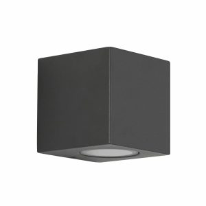 Levi firkantet downlight i rustfrit stål antracitgrå