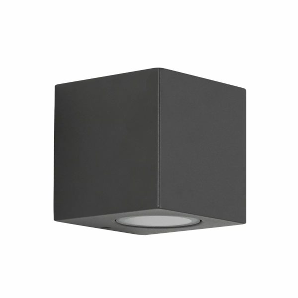 Levi firkantet downlight i rustfrit stål antracitgrå