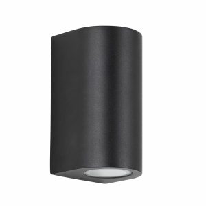 Noa rund uplight/downlight i rustfrit stål sort