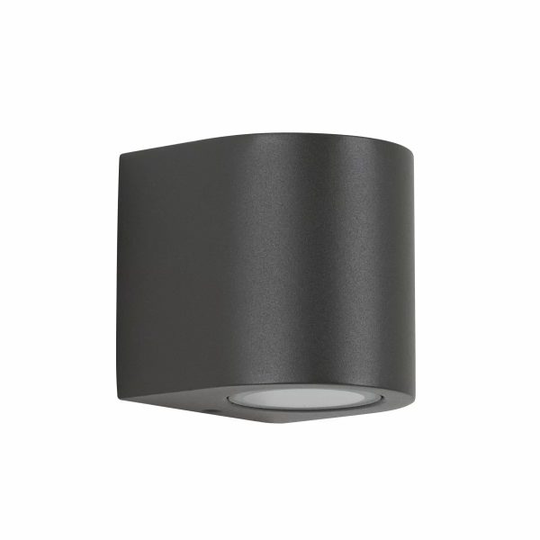 Noa rund downlight i rustfrit stål antracitgrå