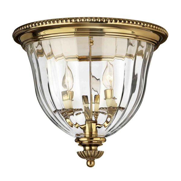 Cambridge messing loftlampe med 3 lyskilder