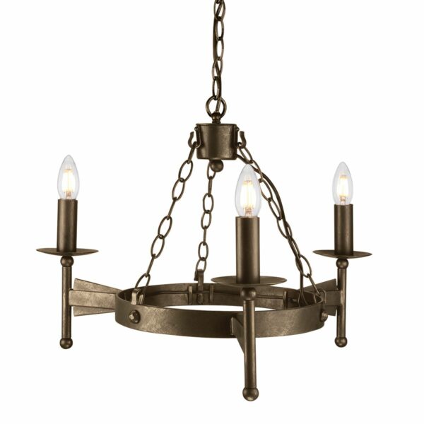 Ravnsborg middelalder chandelier med 3 lyskilder