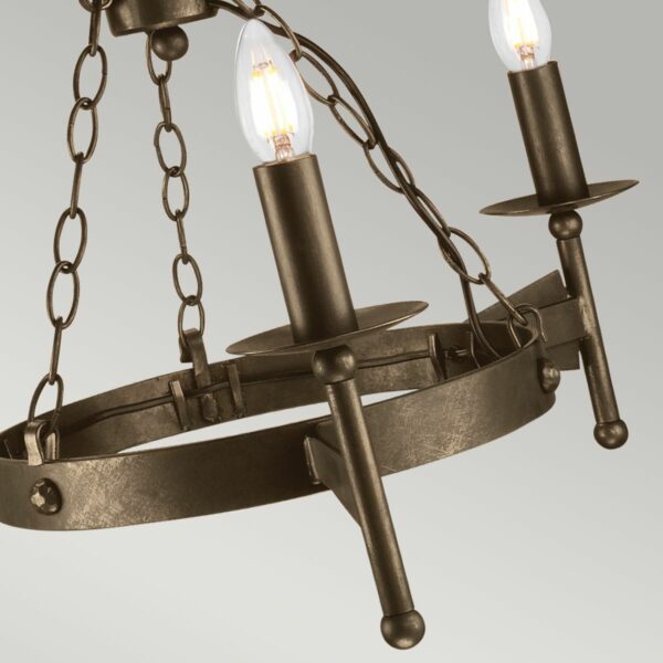 Ravnsborg middelalder chandelier med 3 lyskilder - Image 2