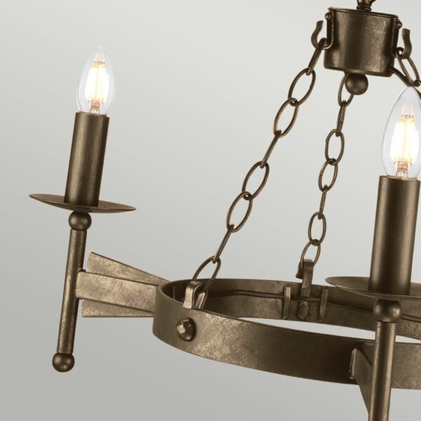 Ravnsborg middelalder chandelier med 3 lyskilder - Image 3