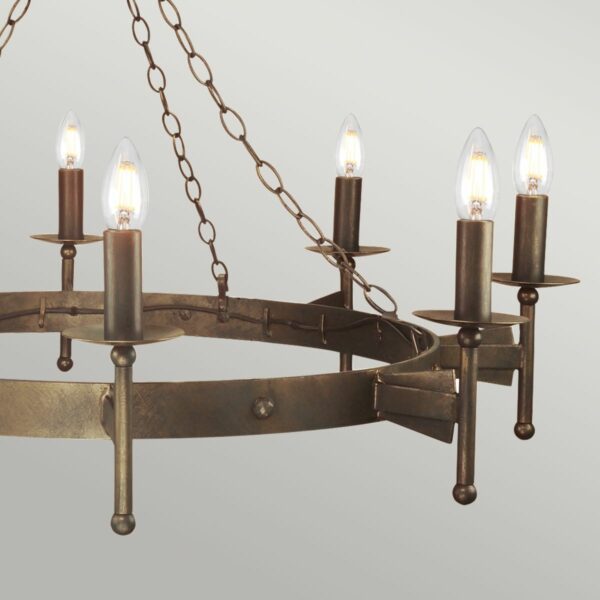 Ravnsborg middelalder chandelier med 8 lyskilder - Image 4