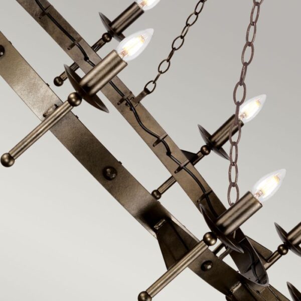 Ravnsborg middelalder chandelier med 12 lyskilder - Image 3