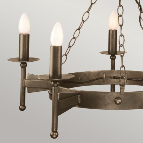 Ravnsborg middelalder chandelier med 5 lyskilder - Image 3