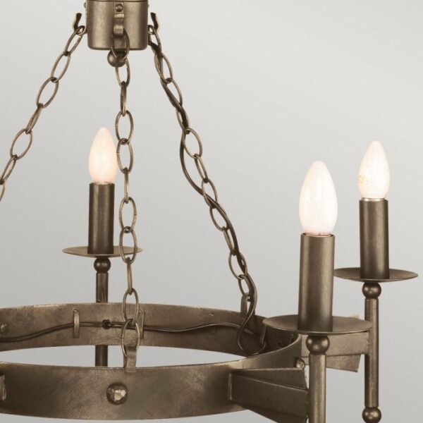 Ravnsborg middelalder chandelier med 5 lyskilder - Image 2
