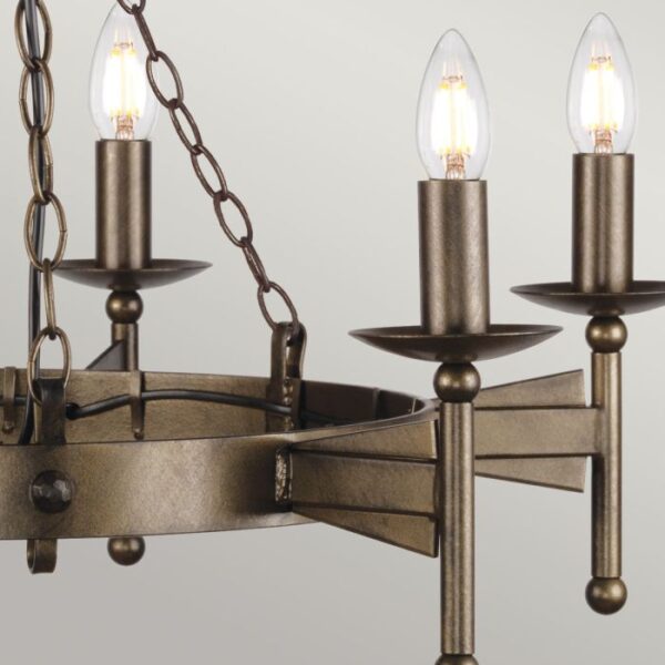 Ravnsborg middelalder chandelier med 6 lyskilder - Image 3