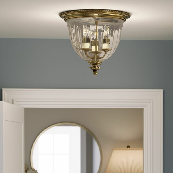 Cambridge messing loftlampe med 3 lyskilder - Image 6