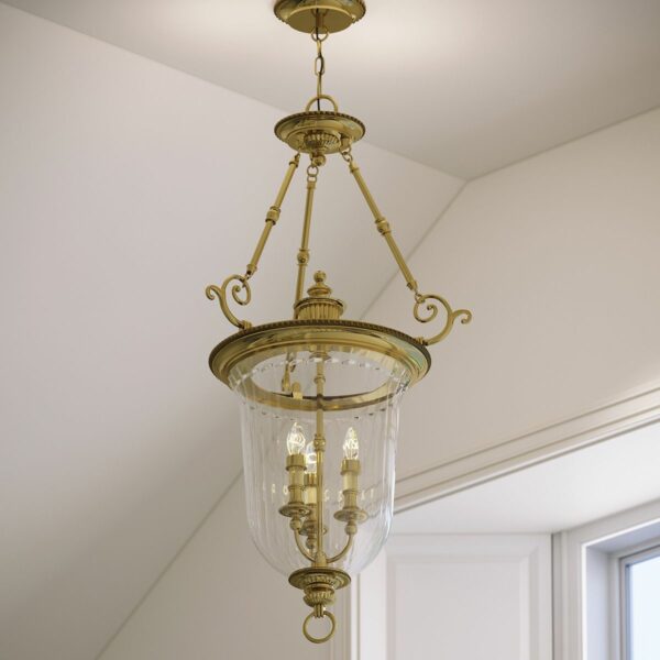 Cambridge L messing chandelier med 3 lyskilder - Image 3