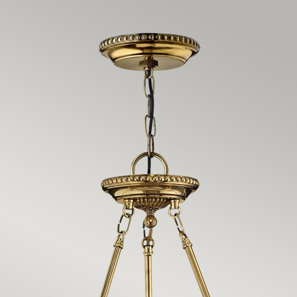 Cambridge L messing chandelier med 3 lyskilder - Image 7