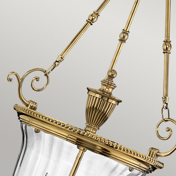 Cambridge L messing chandelier med 3 lyskilder - Image 5