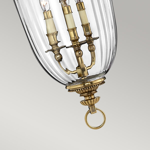 Cambridge L messing chandelier med 3 lyskilder - Image 6