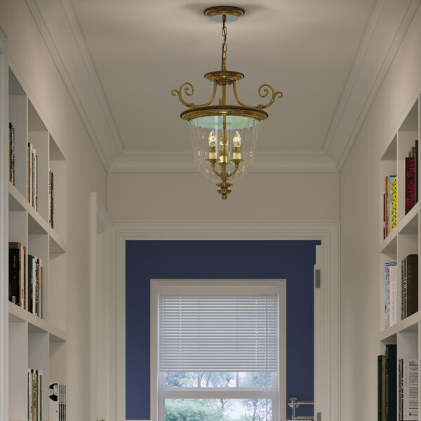 Cambridge S messing chandelier med 3 lyskilder - Image 3