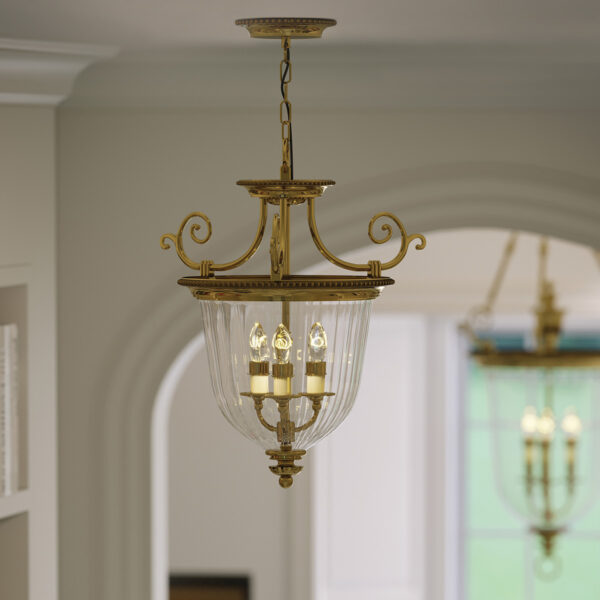 Cambridge S messing chandelier med 3 lyskilder - Image 2