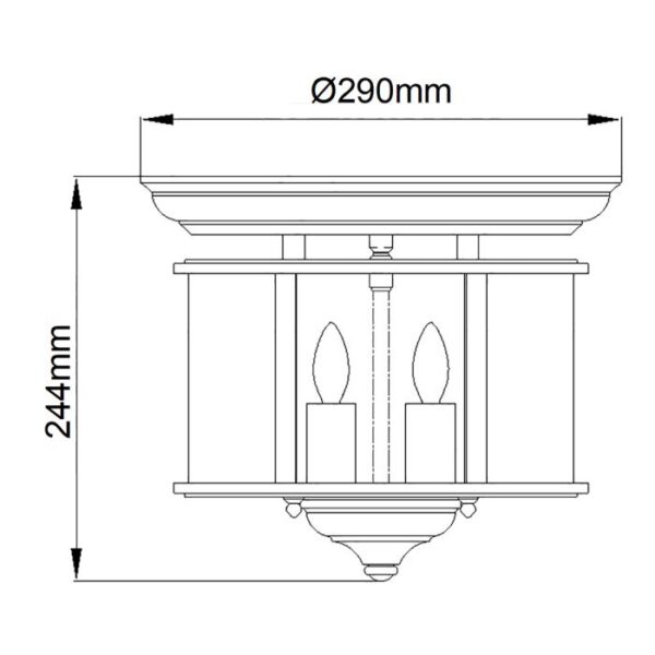 Gentry tin chandelier med 3 lyskilder - Image 8