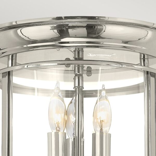 Gentry poleret nikkel loftlampe med 3 lyskilder - Image 4