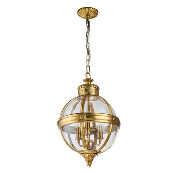 Viktorian kuglelampe i messing-finish med 3 lyskilder - Image 8