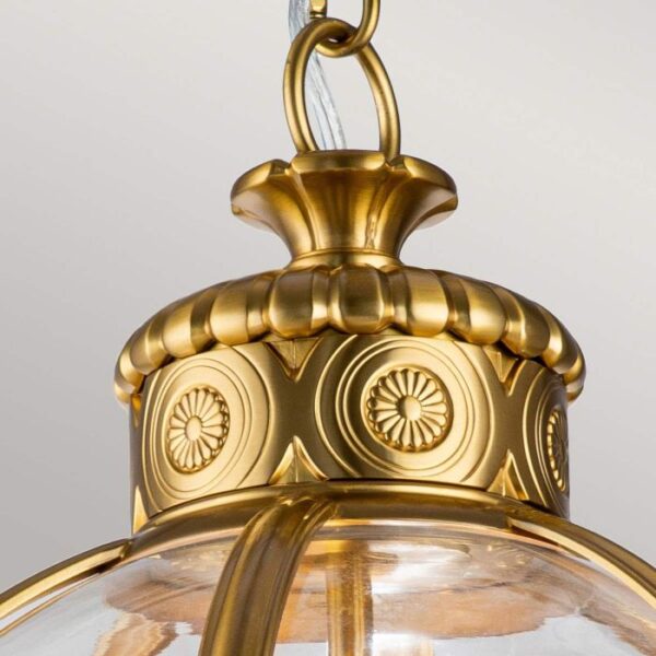 Viktorian kuglelampe i messing-finish med 3 lyskilder - Image 7