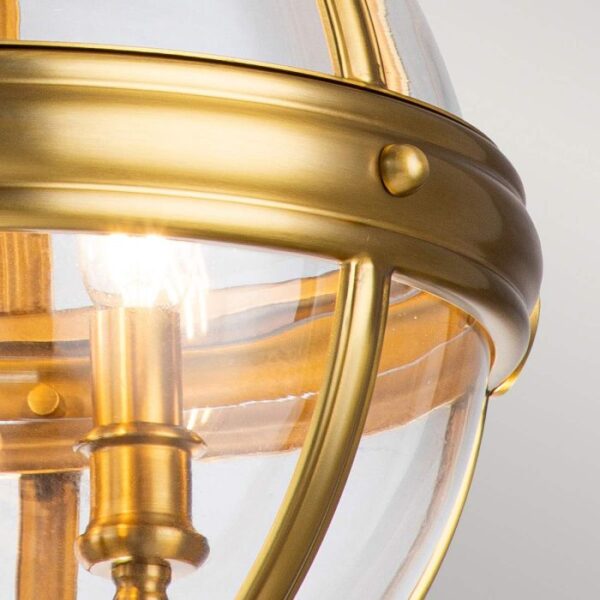 Viktorian kuglelampe i messing-finish med 3 lyskilder - Image 6