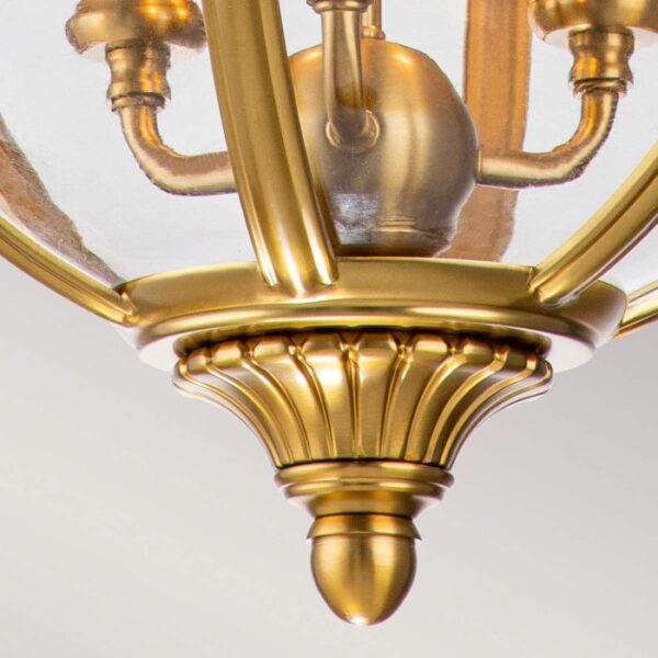 Viktorian kuglelampe i messing-finish med 3 lyskilder - Image 5
