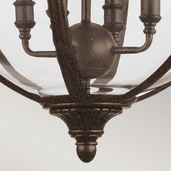 Viktorian kuglelampe i bronze-finish med 4 lyskilder - Image 3
