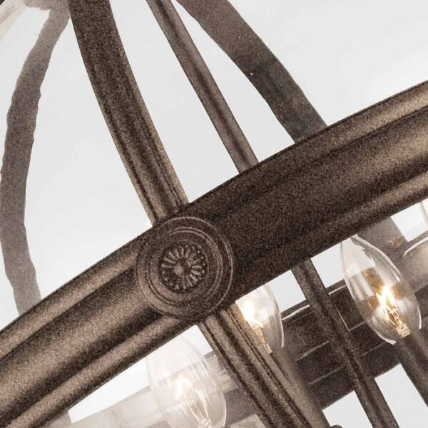 Viktorian kuglelampe i bronze-finish med 4 lyskilder - Image 4