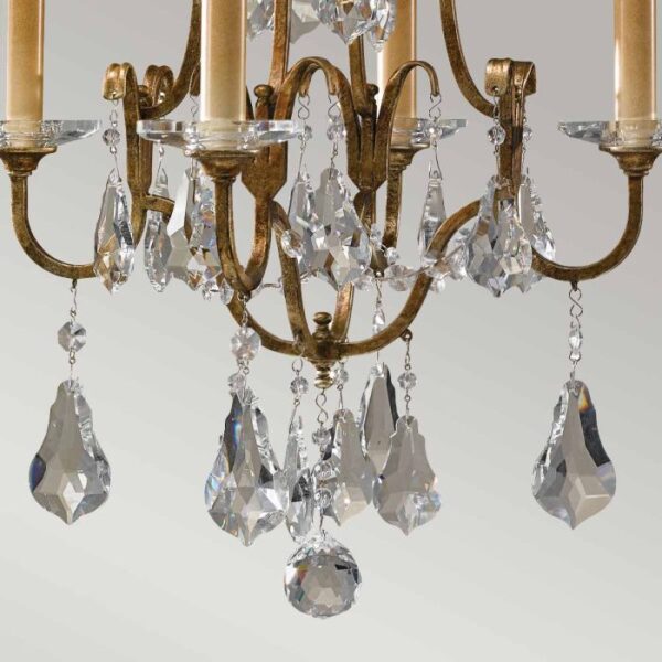 Valentina krystal loftlampe i bronze-finish med 4 lyskilder - Image 11